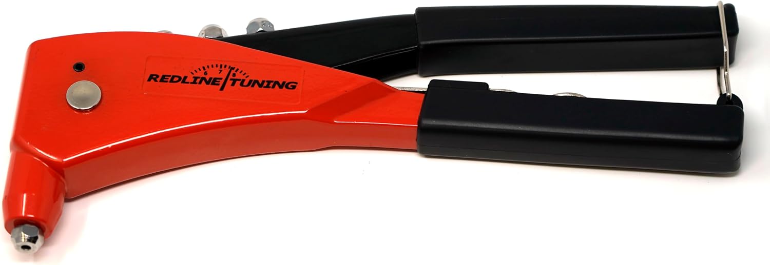 Redline Tuning Heavty-Duty Hand Riveter (Capable of 3/32", 1/8", 5/32" & 3/16" rivets, includes wrench) Pop Rivet Gun Tool