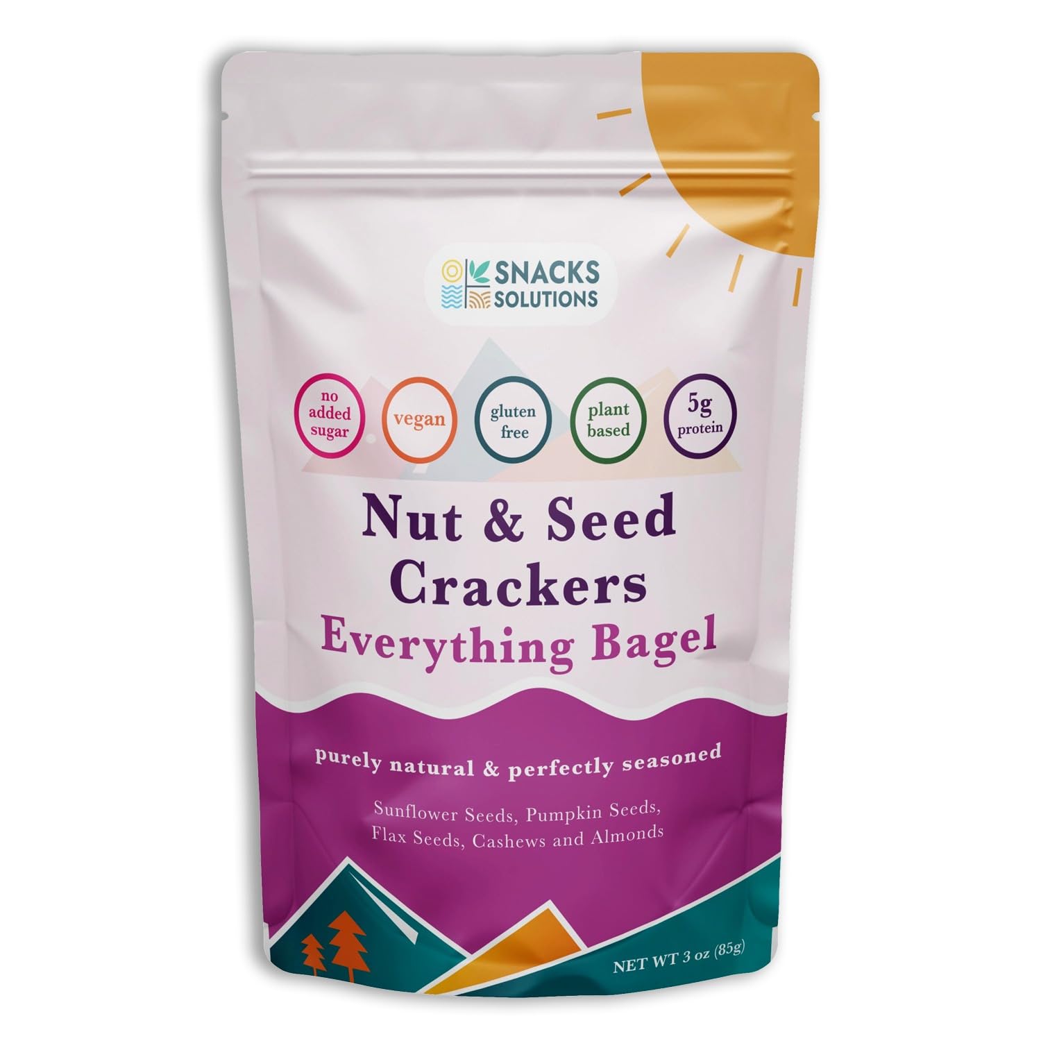 Snacks Solutions Nut & Seed Crackers (3 oz - Pack of 4, Variety)