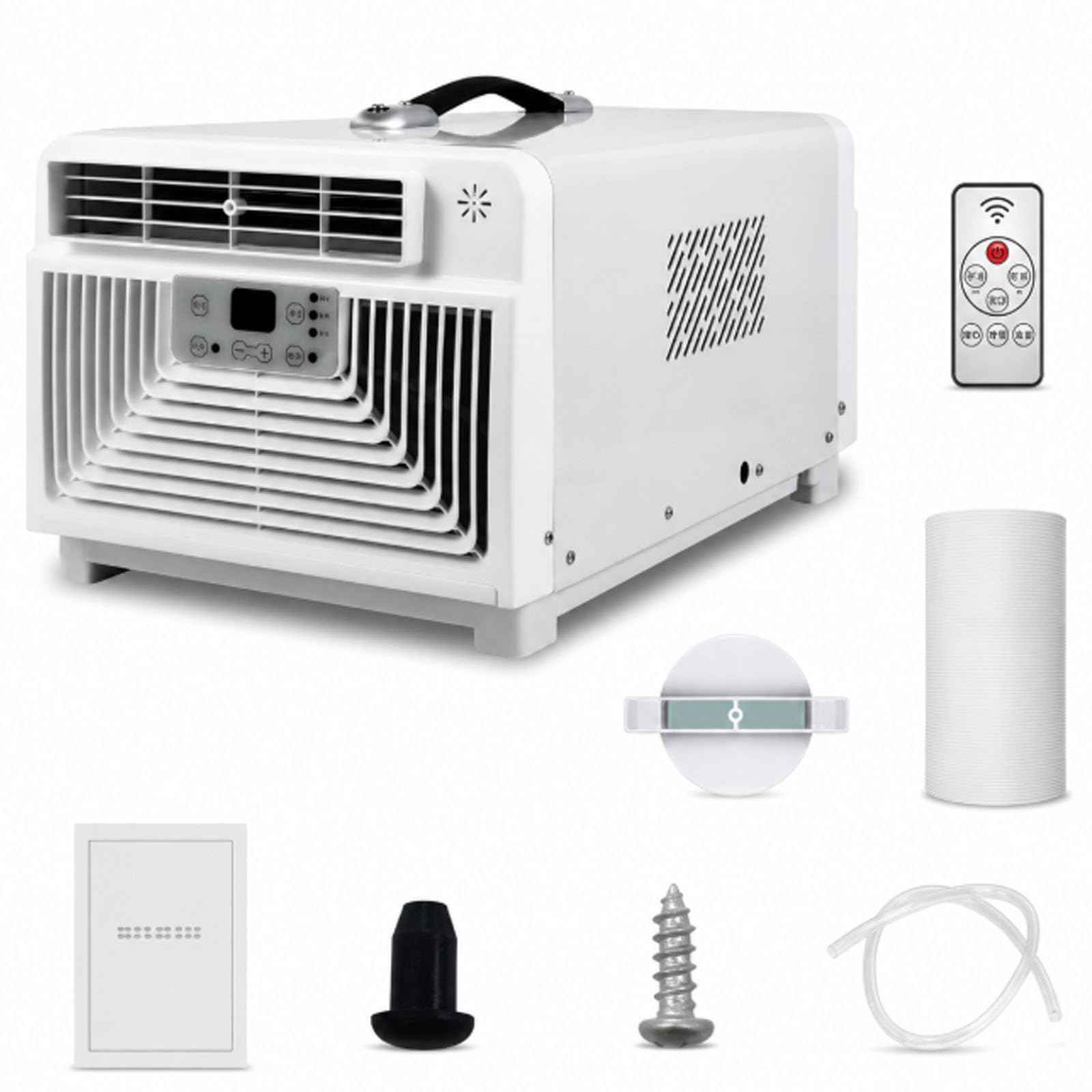 smafoseedding Portable Air Conditioner, Indoor Mobile Air Conditioner, 4 In 1 Camping Ac Unit,3400 Btu Cool & Heat (Optional), 42db Ultra Quiet, Remote, Timer, Handle,Auto-Evap Cooling
