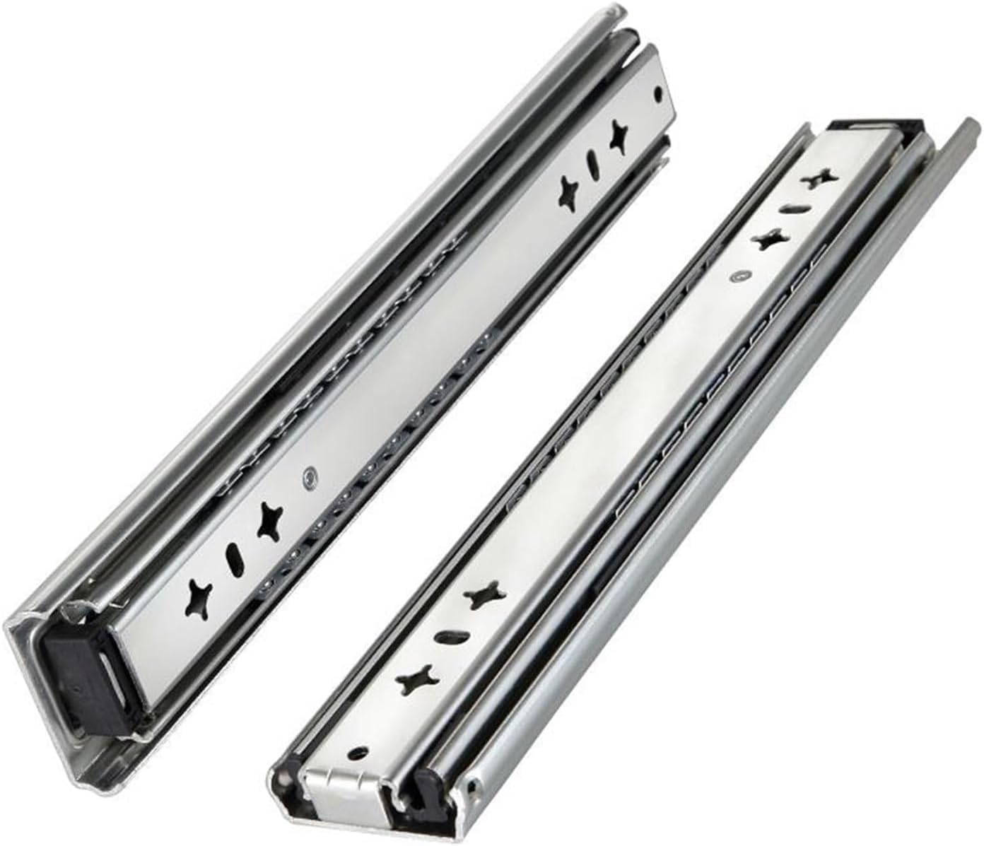 Drawer Slide Rail， Drawer Slides,1 Pair Ball Bearing Heavy Duty Three Fold Full Extension Industrial Cabinets Slide Rail(50 INCH(1250MM))