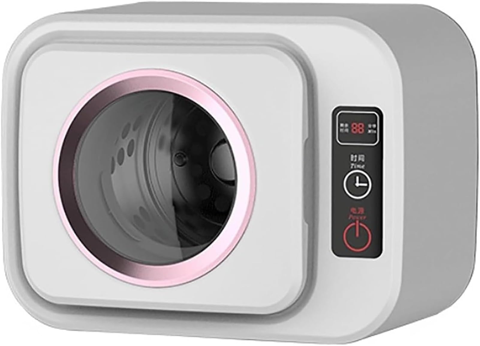 Sèche-linge électrique portable blanc avec cuve en acier inoxydable de 3 vitesses