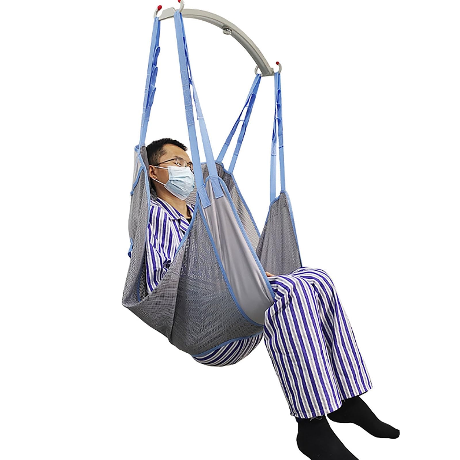 Arnés para Inodoro, arnés Universal de Cuerpo Completo con agarres de 3 direcciones, arnés de Transferencia de Pacientes de Malla Transpirable para Ancianos bariátricos