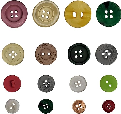 Miniatura 4 de Botones redondos de resina, 200 piezas de colores mezclados para manualidades, costura, bricolaje, pintura manual, botones de adorno hechos a mano