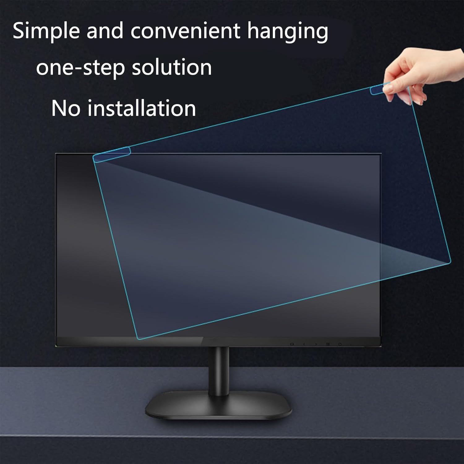 Pantalla De Privacidad para Monitor De Ordenador, Película De Privacidad para Ordenador, Protector De Pantalla Colgante, Película Barrera, Panel De Película Fil(32 Pulgadas, 730 X 440 Mm)