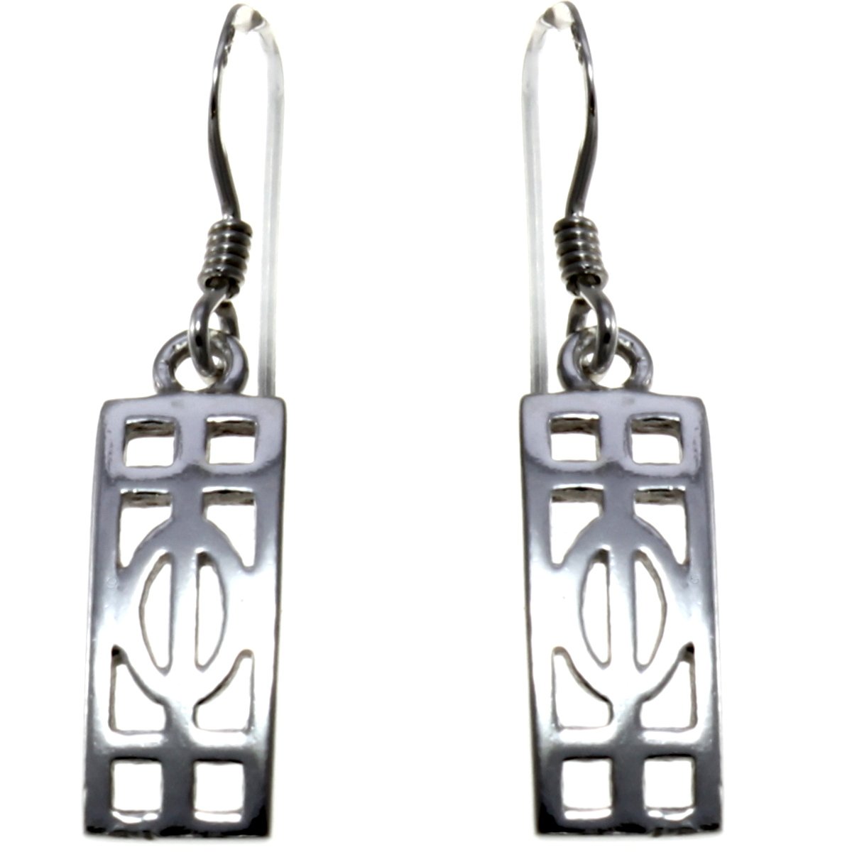 Alexander CastleCharles Rennie Mackintosh 925 Sterling Silver Earrings for Women - Drop Earrings with Jewellery Gift Box - 17mm x 6mm
