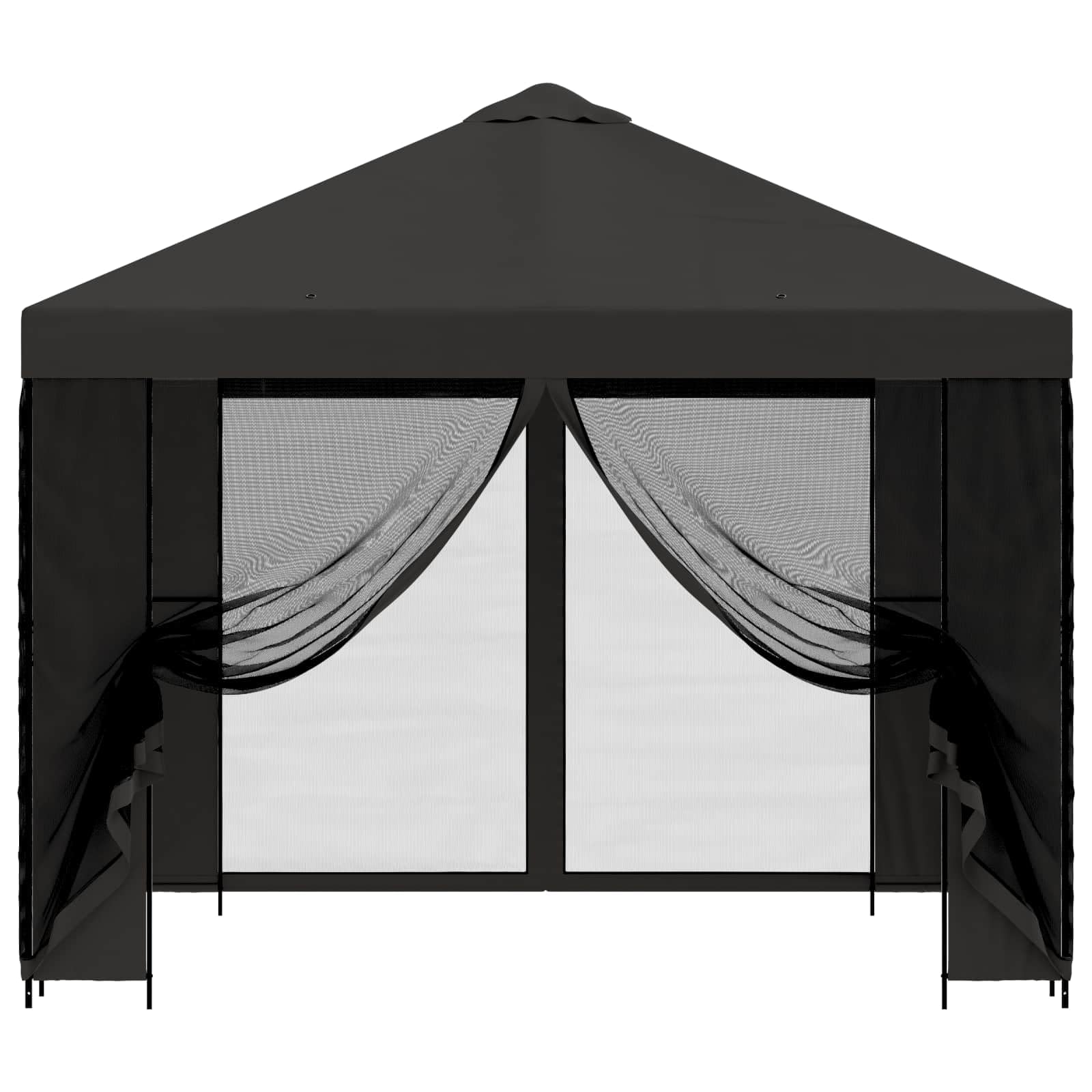 Pawilon ogrodowy ze ścianami bocznymi, 3 x 3 m, antracyt, odporny na warunki atmosferyczne, wodoszczelny, ochrona przed słońcem, pergola, zadaszenie na taras i do ogrodu
