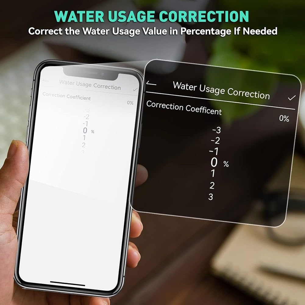 Débitmètre d'eau intelligent Wifi pour un suivi en temps réel de l'utilisation pour le jardin et la maison avec contrôle par application, couleur blanche, modèle B, filetage européen (A)