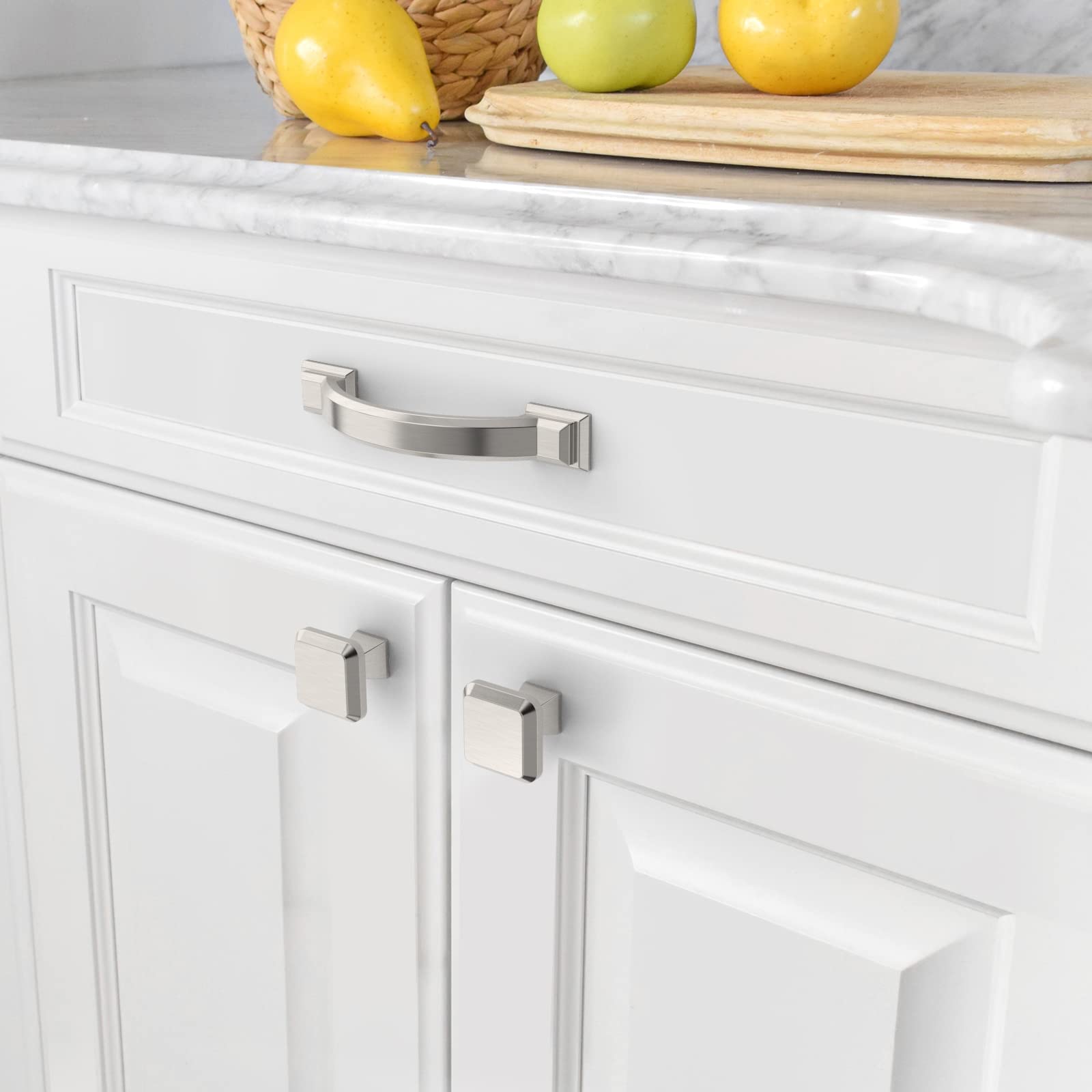Amerdeco 10 Pack Brushed Satin Nickel Cabinet Pulls 3" — Amazon image 4