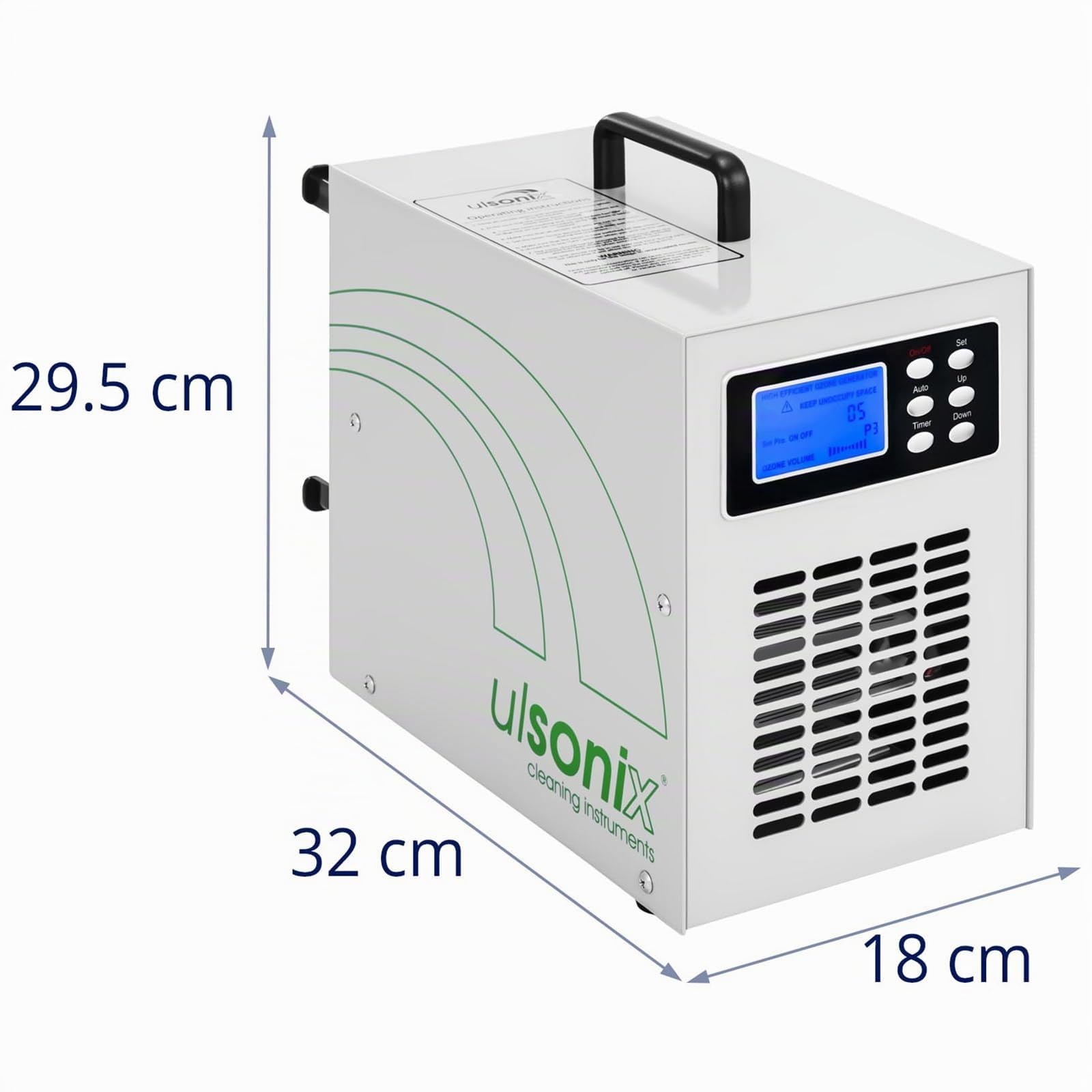 AIRCLEAN 20G Industrieller Ozongenerator (20.000 mg pro Stunde, 170 W, Timer, Fernbedienung im Lieferumfang enthalten), Weiß