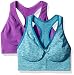 Hanes Women's Platinum Comfy Support Wirefree 2 Pack, Jade Ocean Heather/Pleasant Plum, 2X