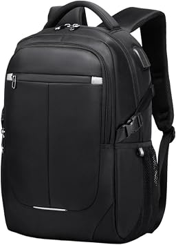 Travel Laptop Backpack, Daypack, Waterproof, 16-Inch, Black
