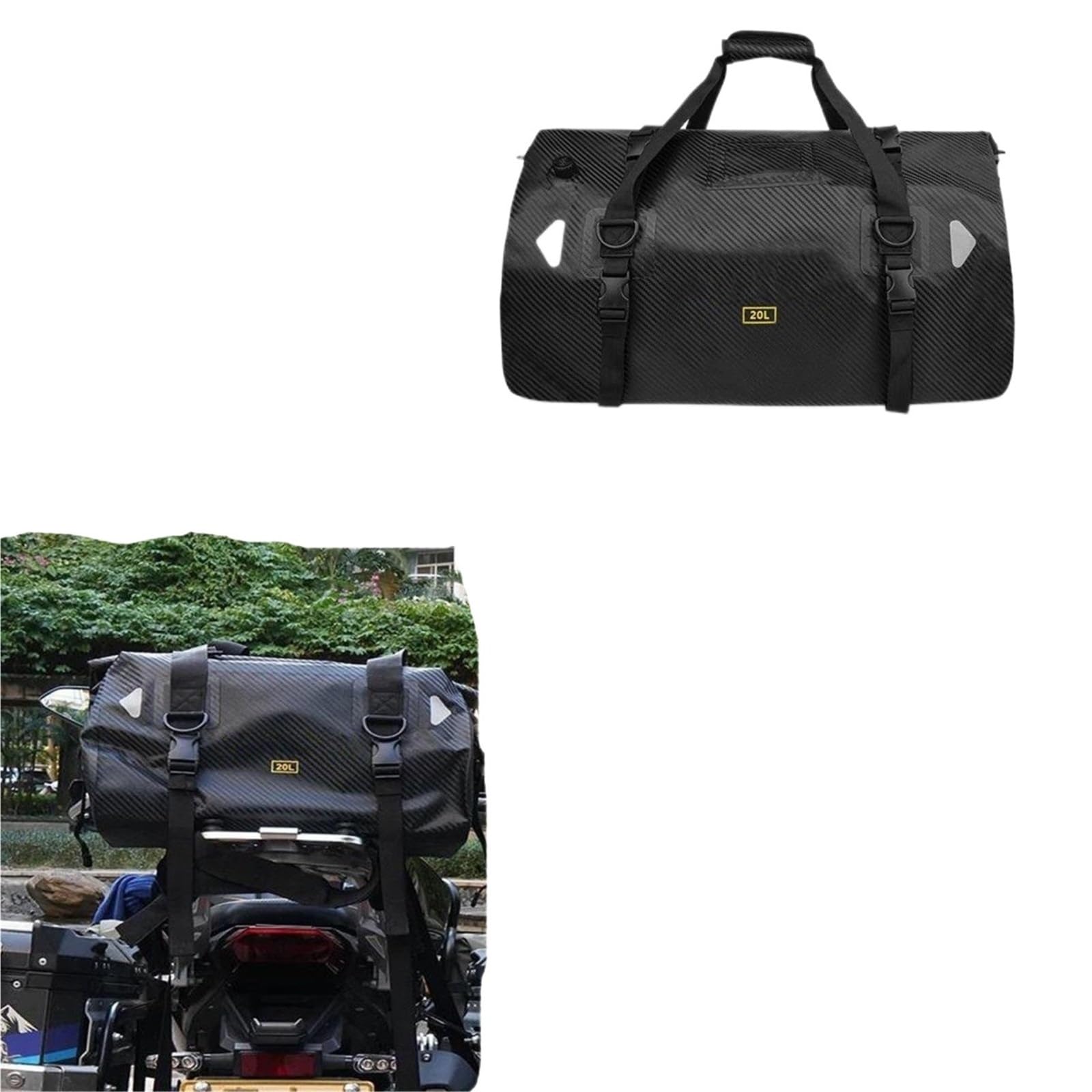 Reisebeutel Multifunktionale Motorrad-Topcase-Tasche, 20 L, Rücksitztasche, Kofferraumgepäck, Outdoor-Schultertasche