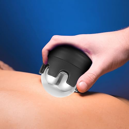 Miniatura 3 de TEHAUX Bola de masaje desmontable de acero inoxidable para relajación muscular de tejido profundo, terapia de rodamiento de hielo para cuello,