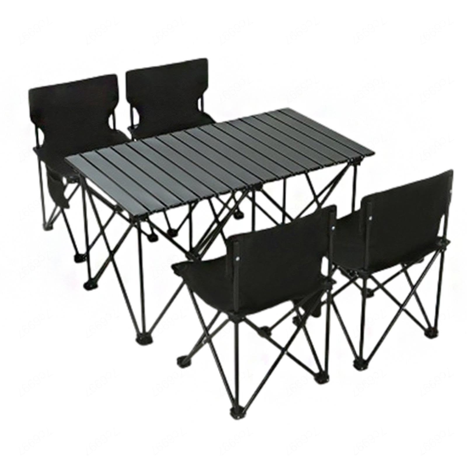 Table de camping pliante avec 4 chaises pour éviter le mobilier lourd en pique-nique