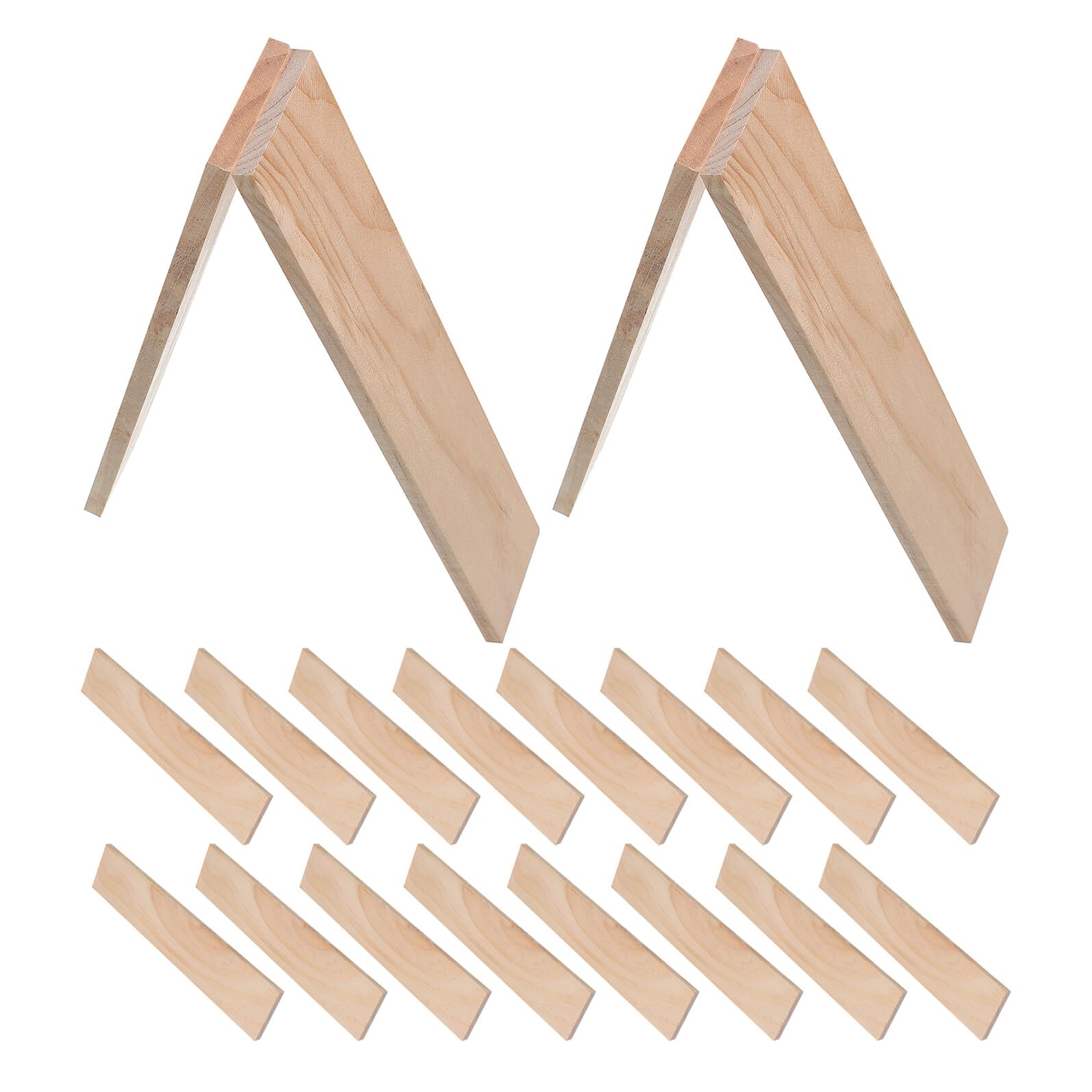 SHINEOFI 20 Unidades Bloques de Madera de Pino sin Acabado para Manualidades, Tablas Rectangulares Pulidas de 8x1,6x0,2 Cm Ideales para Pintura y Creación Artística