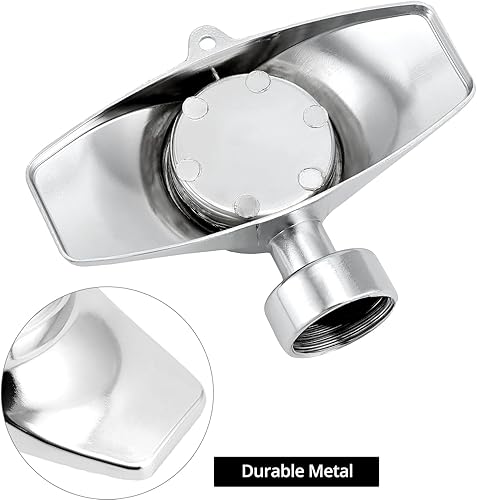 Miniatura 4 de QWORK Paquete de 2 rociadores de metal de 360 grados, diseño circular resistente con flujo de agua ajustable, cobertura de hasta 30 pies para