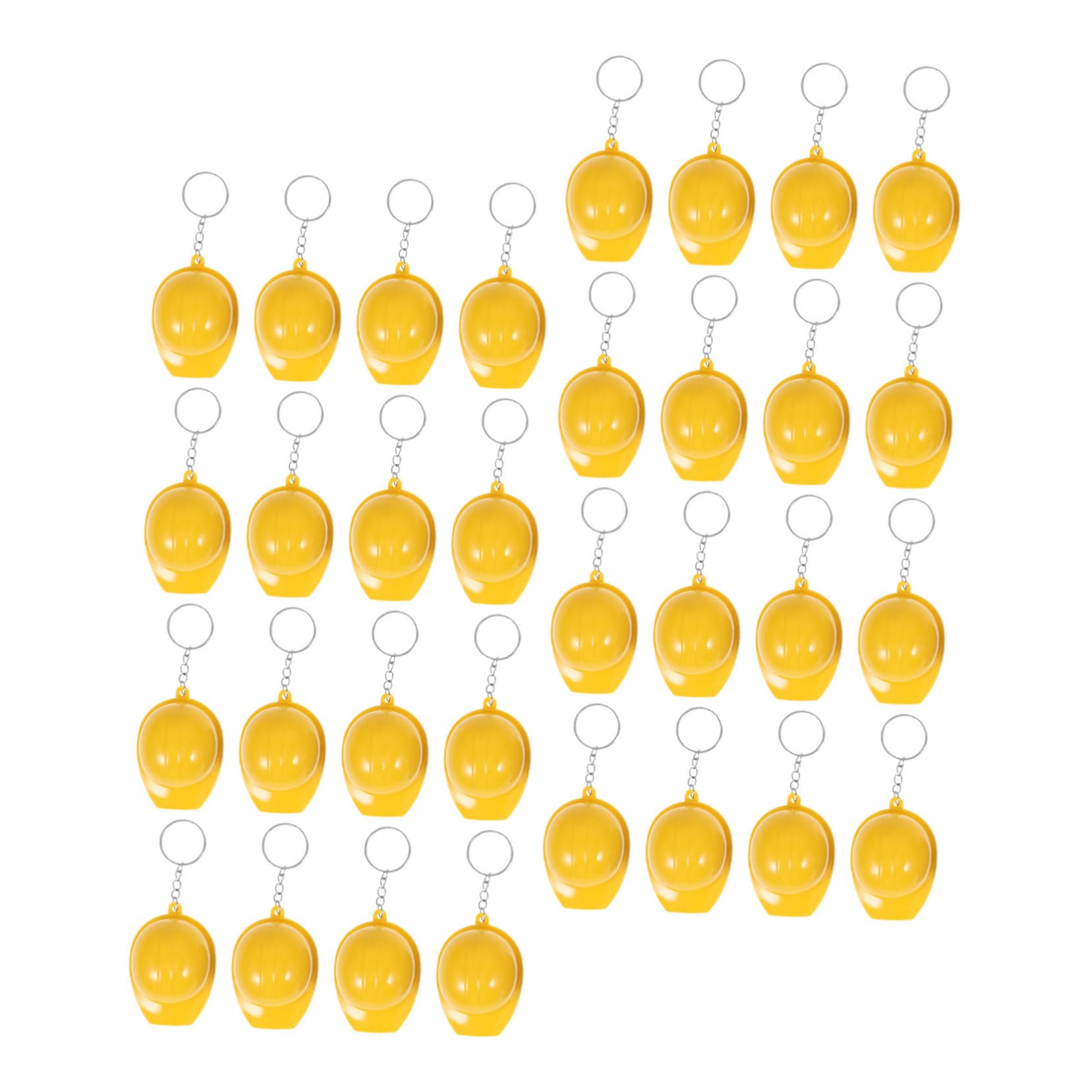 Porte-clés casque de chantier pendentif mini chapeau bâtiment pour sac à dos jaune
