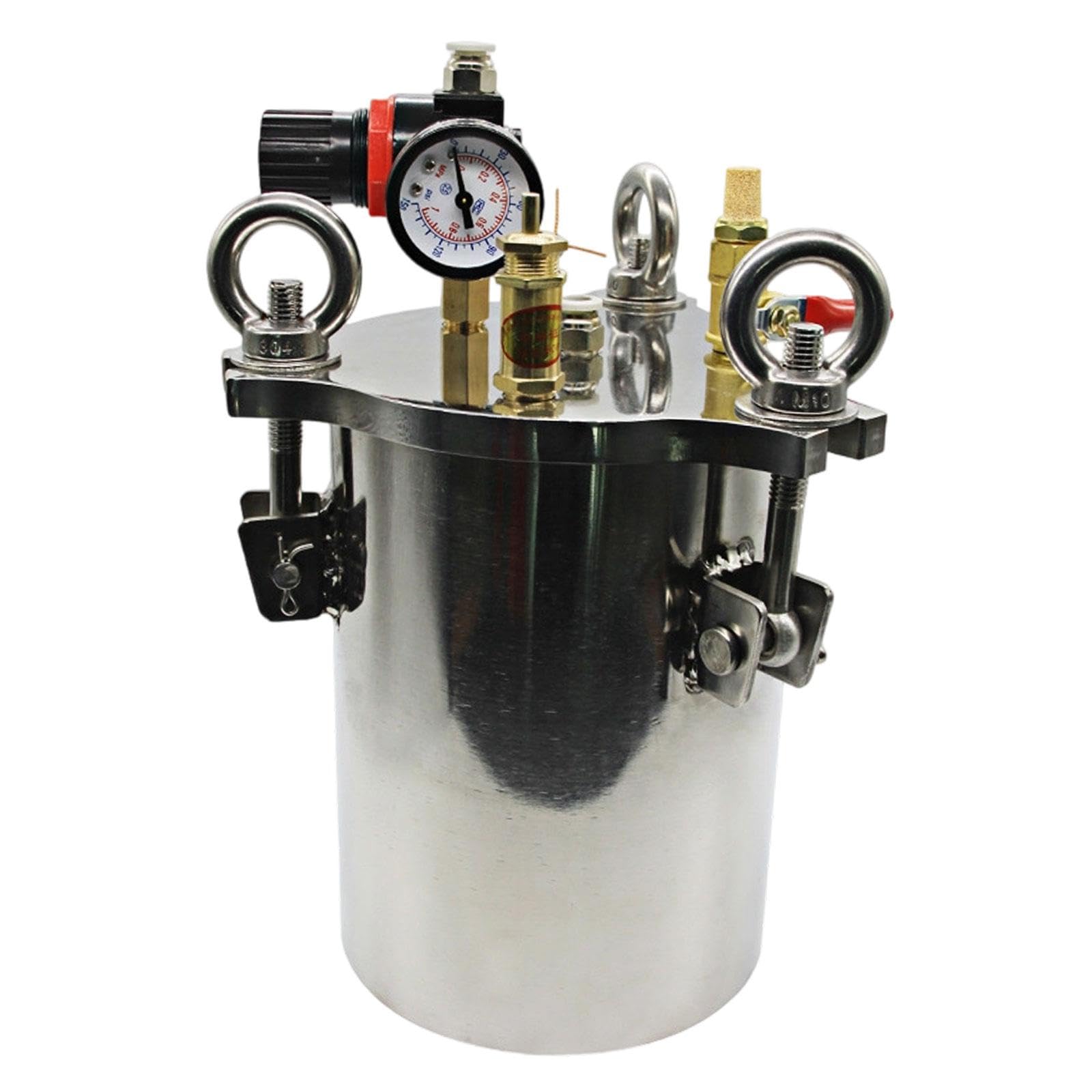 Milageto Glue Dispenser Pressure Tank, Stainless Steel, Easy to Clean, Glue Dispensing Machine Storage Barrel for Liquids, Glues, 0.5L