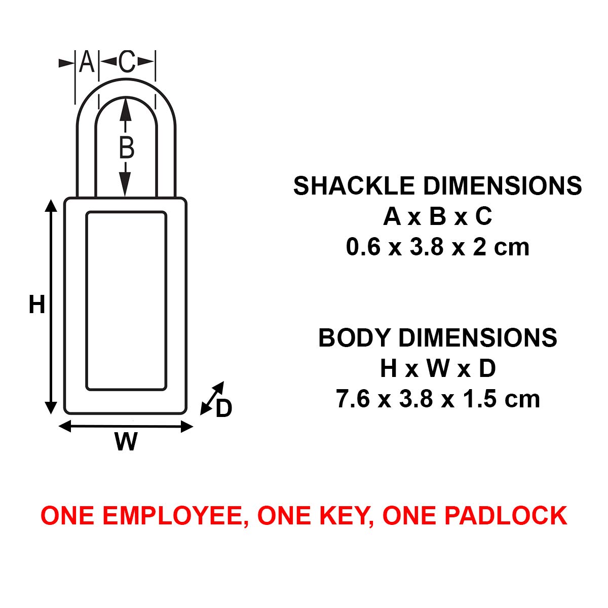 Master Lock 411RED Lockout Tagout Safety Padlock with Key