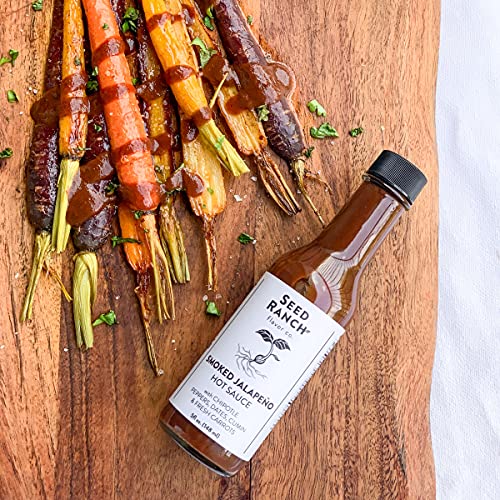 Seed Ranch - Smoked Jalapeno (Medium) - Spicy-Sweet Organic Gourmet Hot Sauce - Plant Based, Paleo Friendly, Low Carb #TOP1
