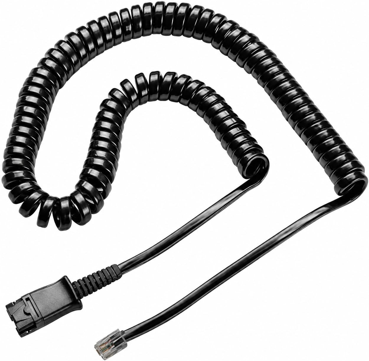 U10P Adapter Cable 27190-01 Connects with any Plantronics or TruVoice QD Headset - Compatible with Mitel, Nortel, Avaya Digital, Polycom, Poly, Shoretel, Aastra, Digium, ESI, Allworx Phones and More