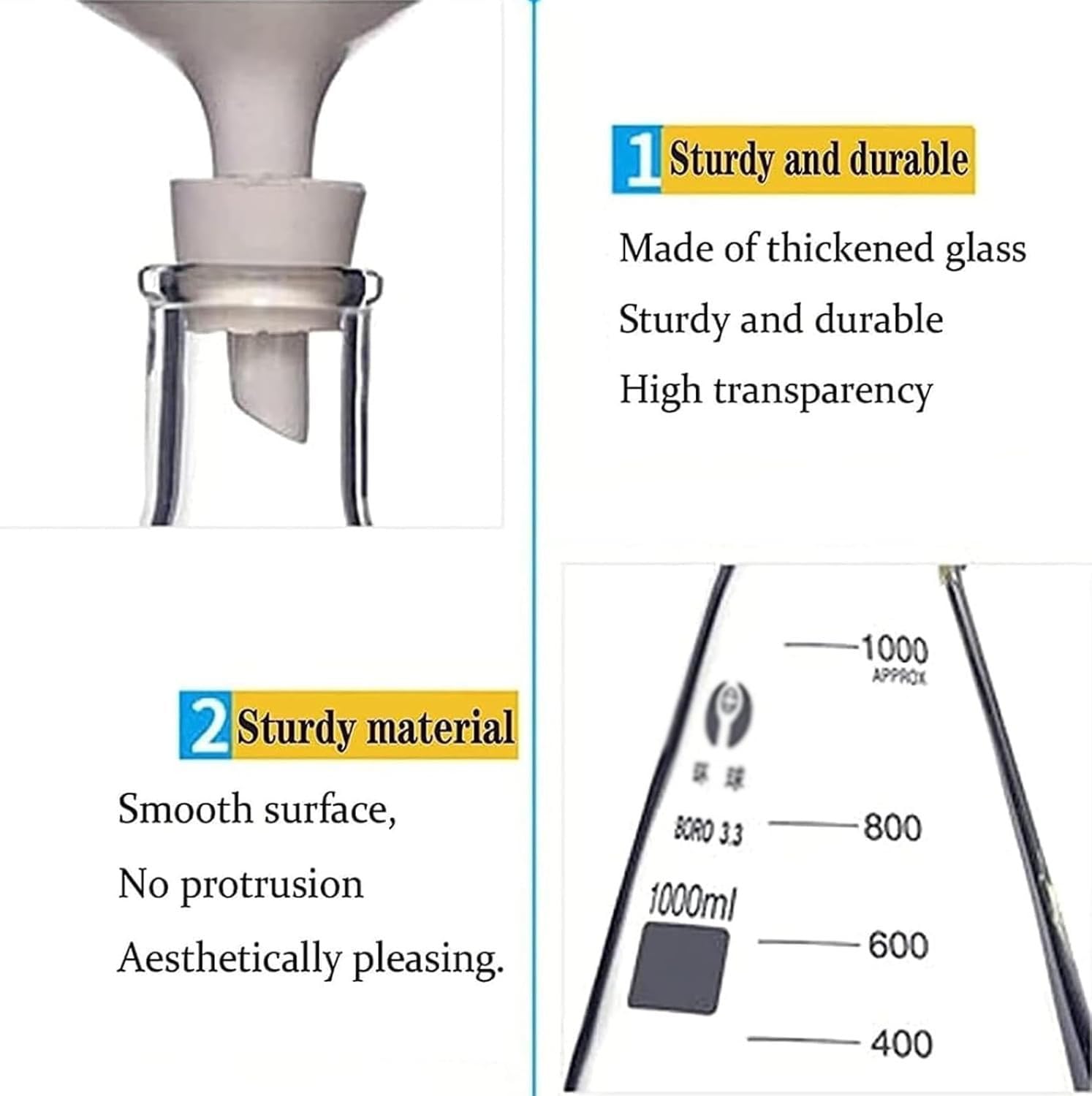 Kit De Aparato De Filtración Al Vacío Para Laboratorio, Equipo De Destilación Al Vacío Con Bomba Manual, Con Embudo Y Bomba, Kit De Filtro De Succión De Vidrio De 1000 Ml, Para Laboratorio