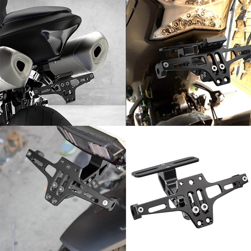 Porta Targa Moto, Supporto Targa Regolabile, Porta Targa Universale in lega di Alluminio CNC Regolabile per Moto, per la Maggior Parte dei Modelli di Moto più Comuni