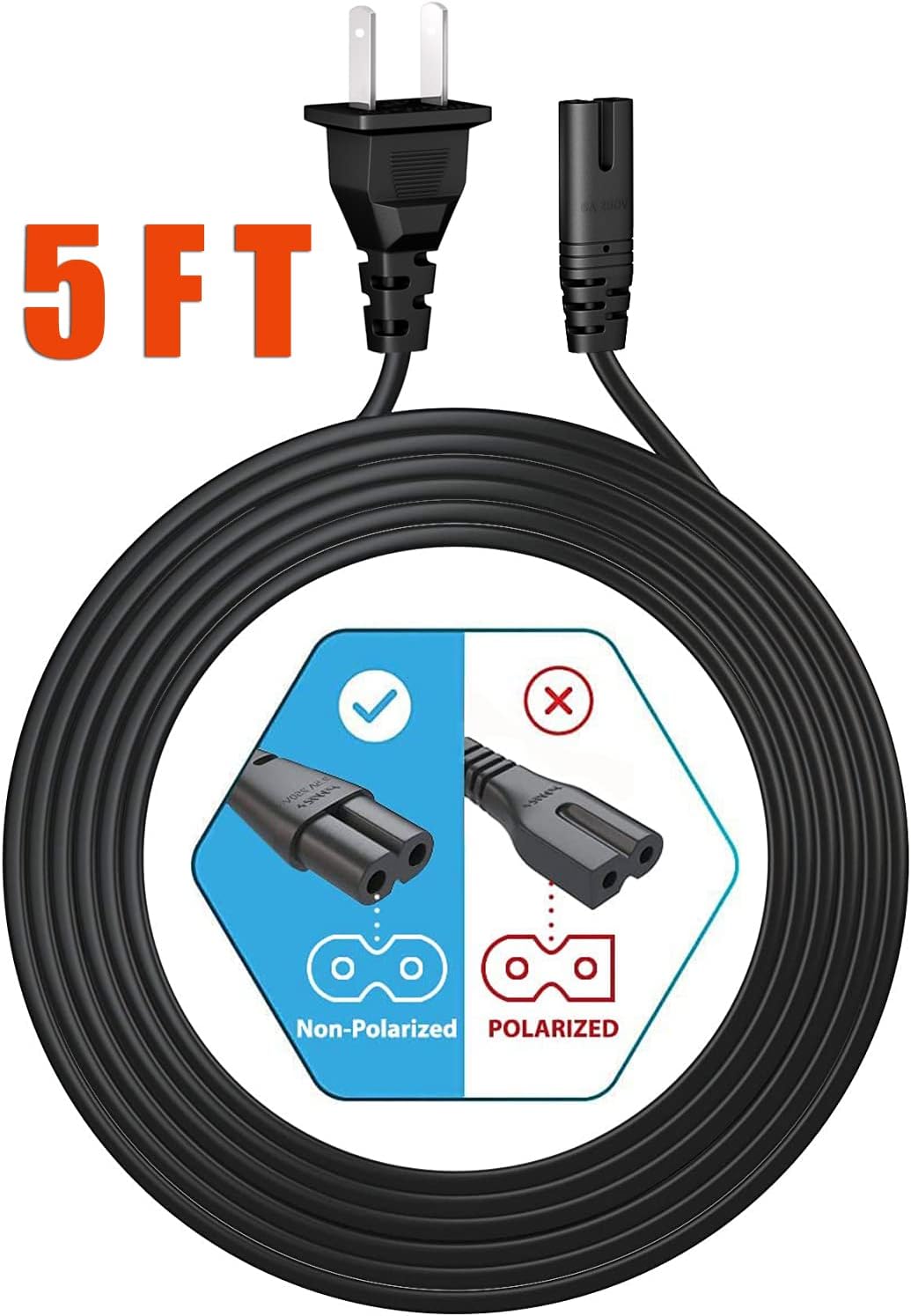 LEAGY 6 ft AV Cable and 5 ft AC Power Cord for Xbox