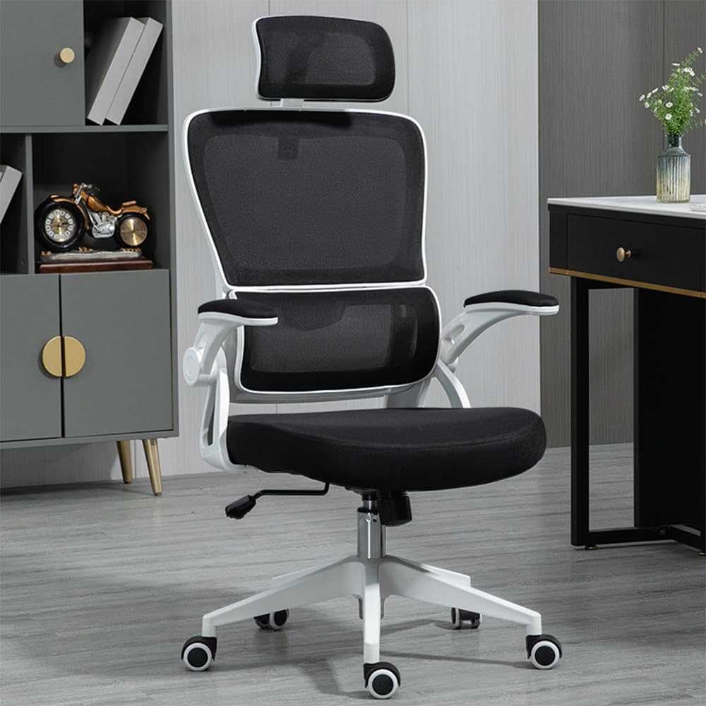 Office Chair Ergonomic Office Chair, Adjustable Headrest and Lumbar Support with Breathable Mesh Design High Back Desk Chair,125° adjustment and 3D headrest Home Office Desk Chairs