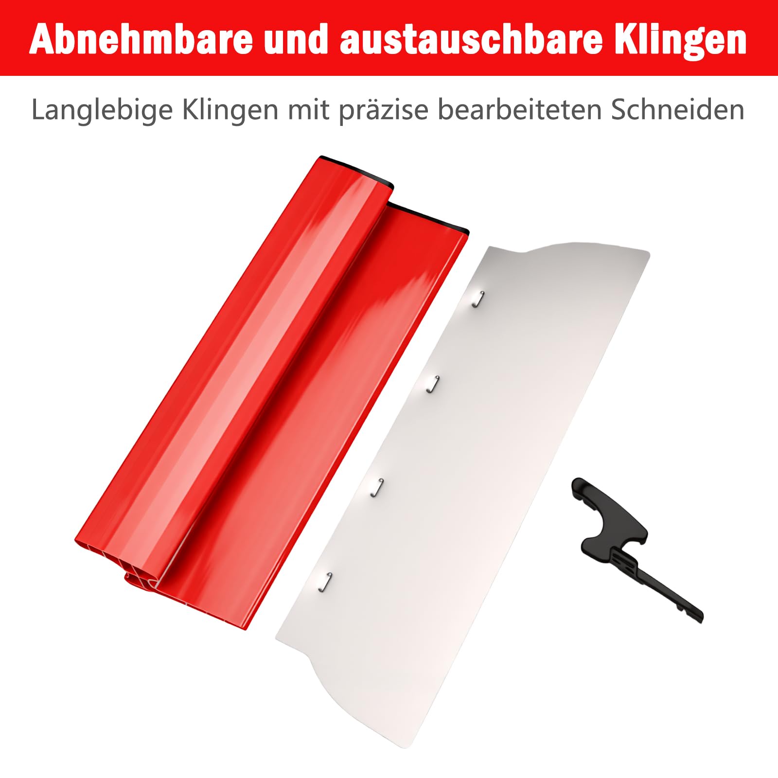 Set Spatole per Intonaco in Acciaio Inox con Impugnatura a Z 0,5 mm (80 cm) + 0,3 mm (40 cm / 25 cm) Livellamento Preciso per Pareti & Soffitti Utensile Professionale per Rasatura e Lavori di Pittura