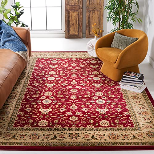Tapete decorativo SAFAVIEH 9' x 12' rojo e ivory