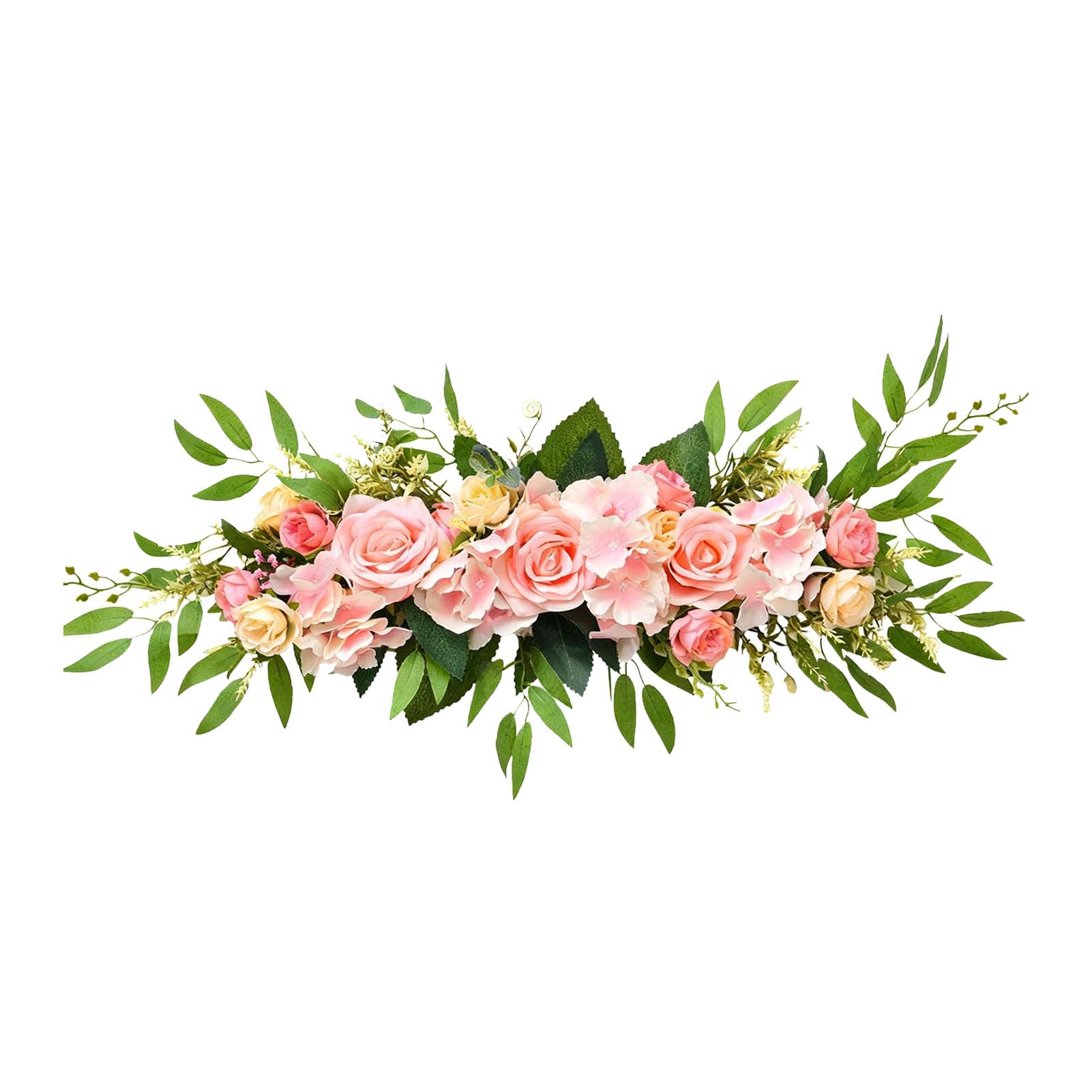Guirlande de roses artificielles en soie durable pour décoration de miroir
