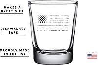 Vista 3 de Rogue River Tactical Regalo de vidrio de chupito de la segunda enmienda de la bandera de Estados Unidos para republicanos o conservadores