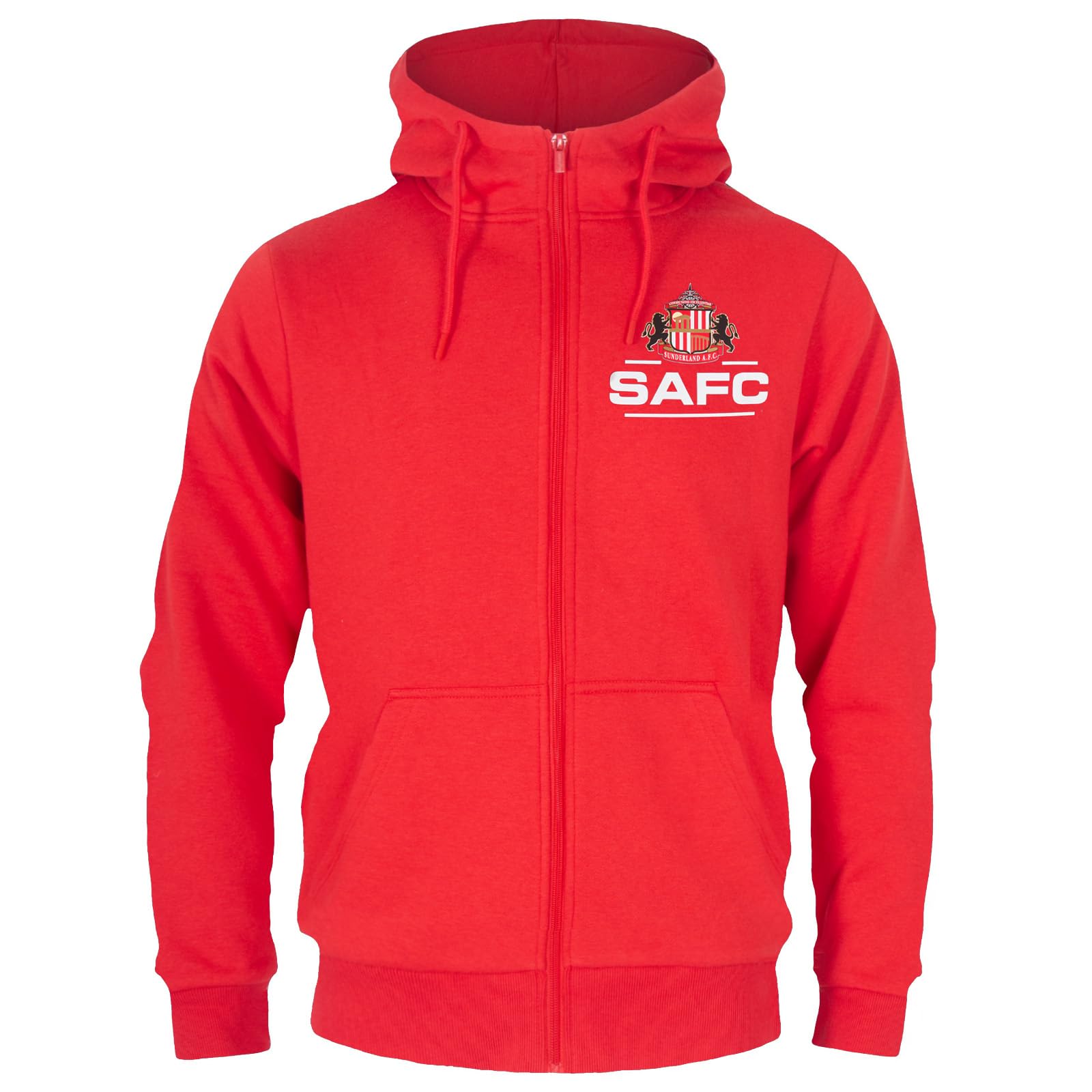 Sunderland AFC Official Football Gift Mens Fleece Zip Hoody Red Large