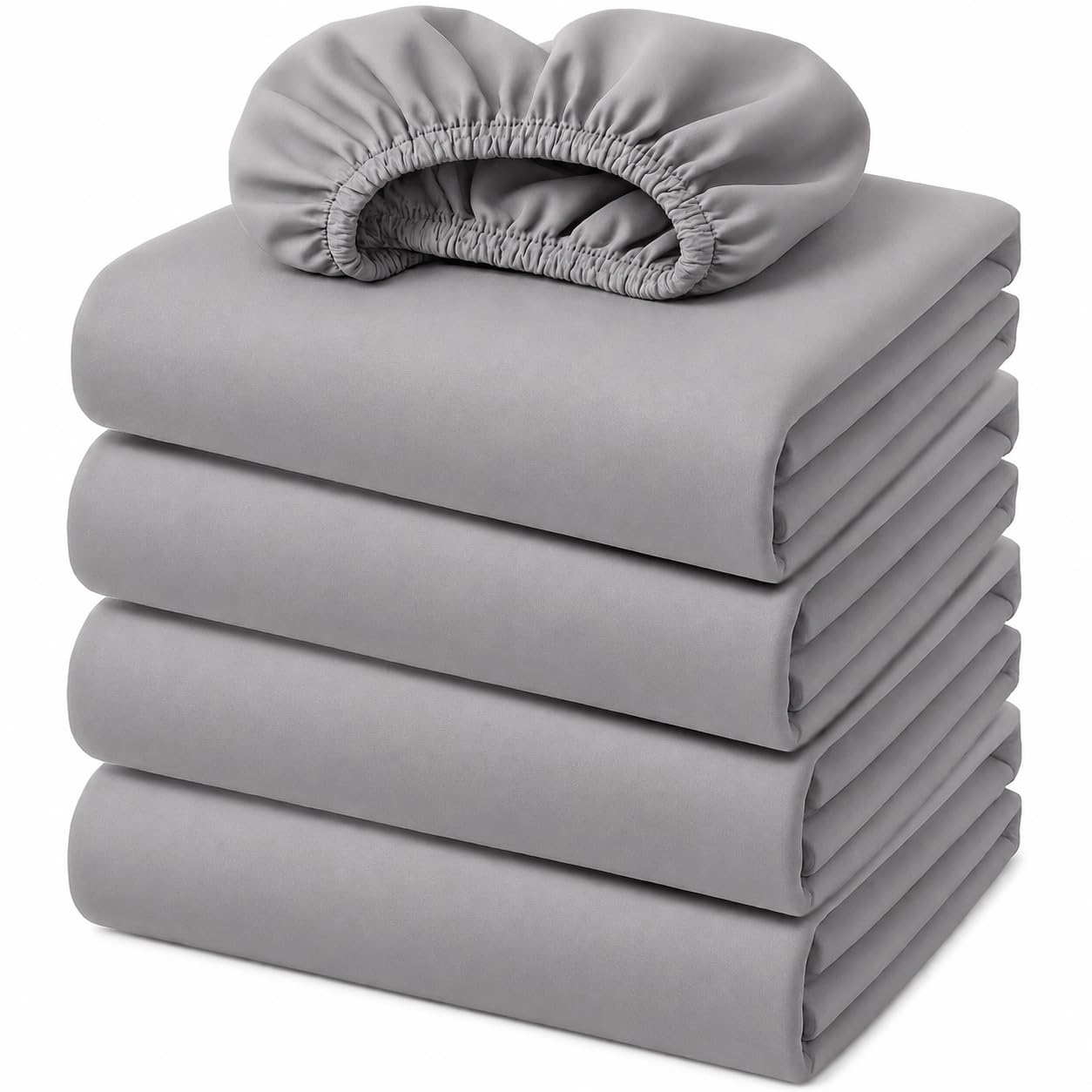 Grace Super King Fitted Sheet Pack of 4 Pieces Extra Deep Pocket 40 cm (16 inches) Elastic Bed Sheets - Premium Brushed Microfiber Superking Fitted Sheet - Ultrasoft Hypoallergenic Fade Resistant