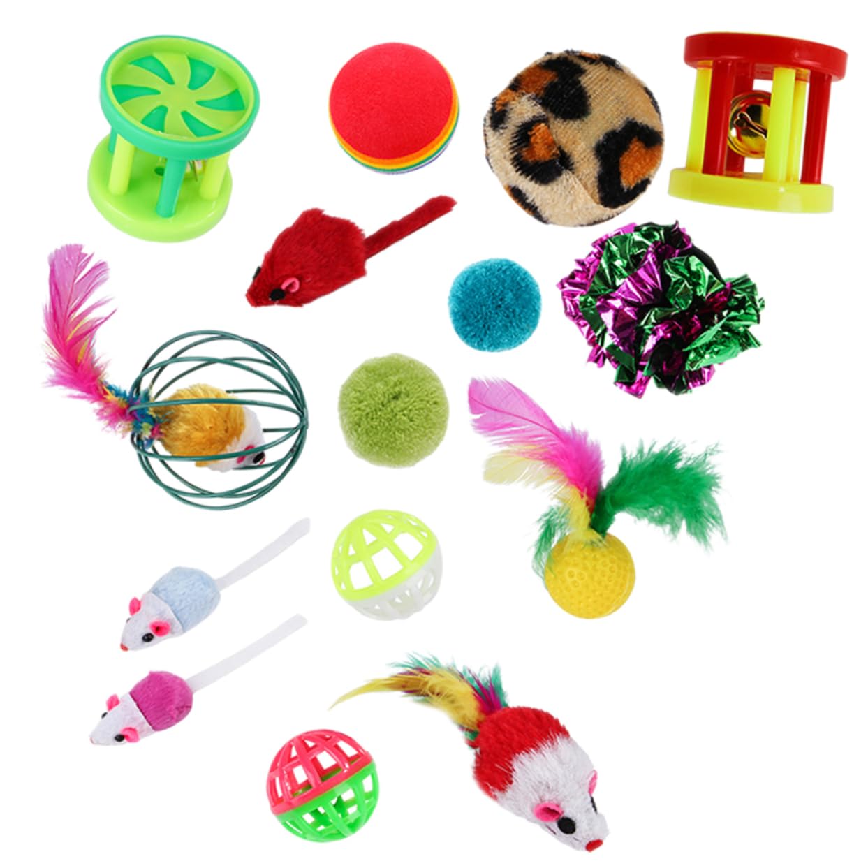 Happyyami 72stücke Teiliges Katzenspielzeug Federn Und Glocken Lustige Kicker-spielzeuge Für Katzen Interaktive Spielzeuge Für Aktives Spielen Und Kratzen Zu Hause