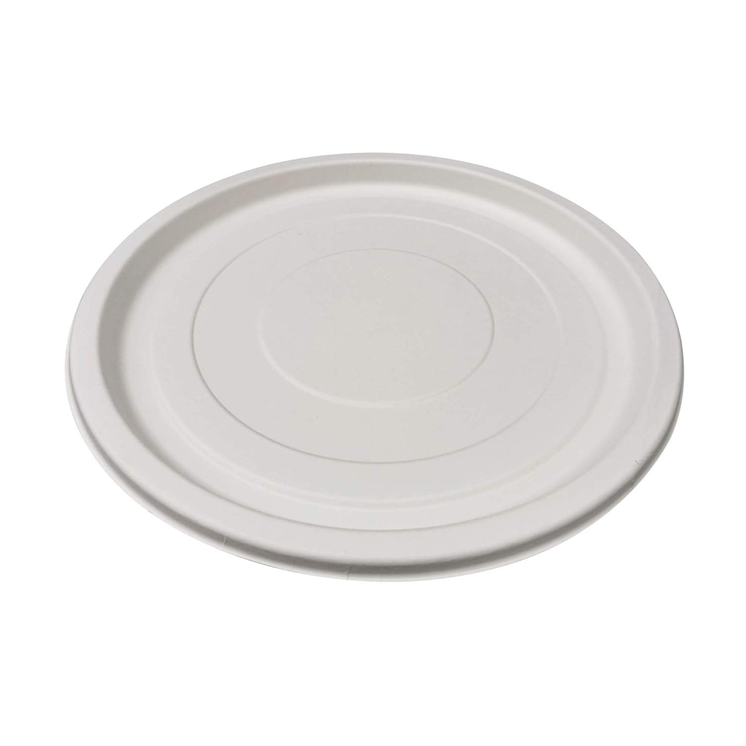 PacknWood 210APUC455 White Round Sugarcane Platter - D:18in H:1in - 24 pcs