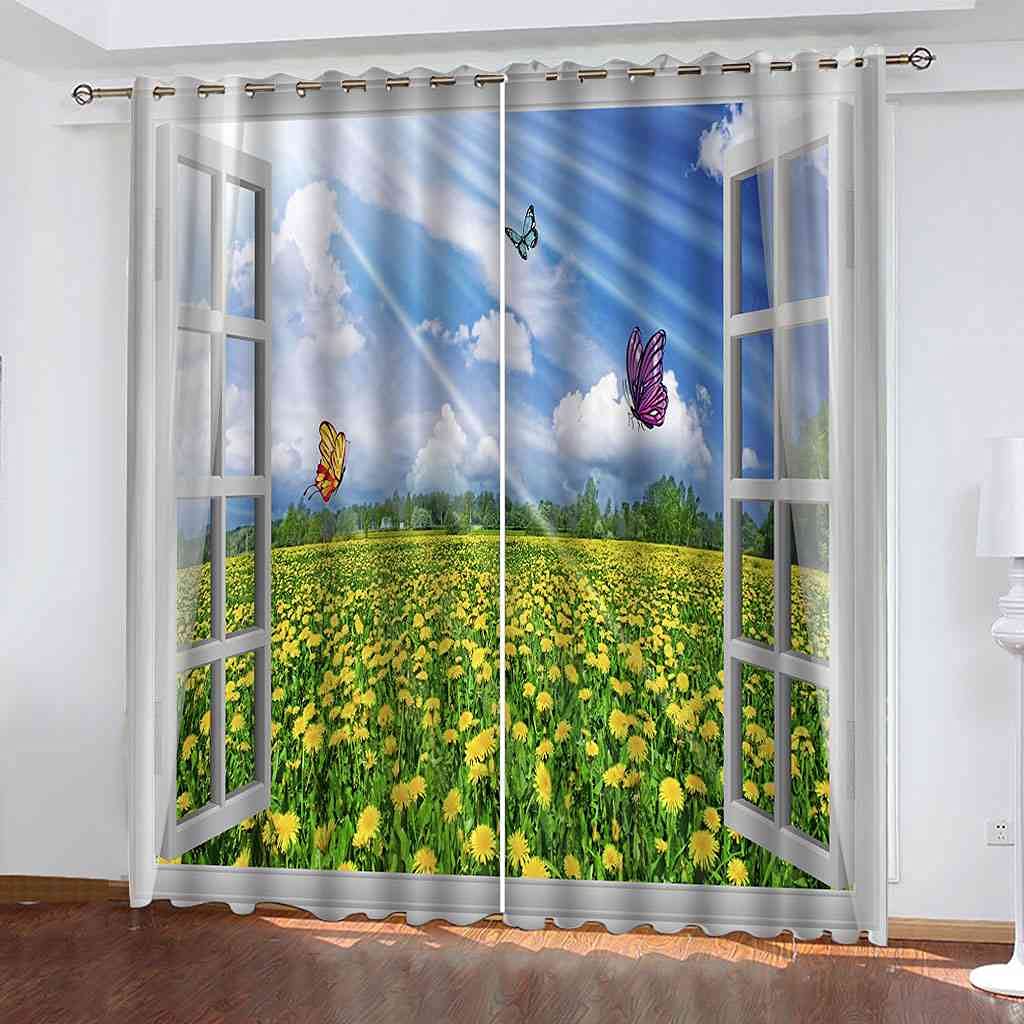 Rideaux occultants isolants 100% polyester rideaux à oeillets phoniques pour chambre salon