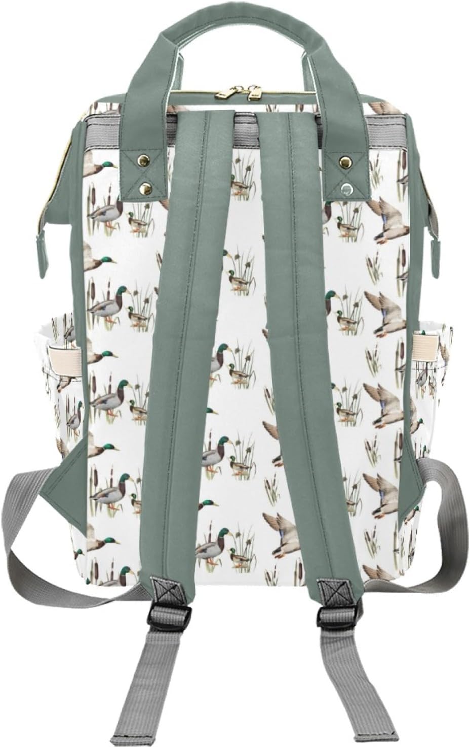 Personalized Diaper Bag Backpack for Women, Custom Name Nursing Mommy Daypack, Diaper Bag for Girls Boys, New Mom Gifts (Wild Duck)