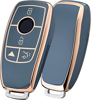 ELOHEI for Mercedes Benz Key Fob Cover, Premium Soft TPU 360 Degree Full Protection Key Case Cover for Mercedes Benz E Class, 2018 up S Class, 2017 2018 W213 Keyless Smart Key Fob