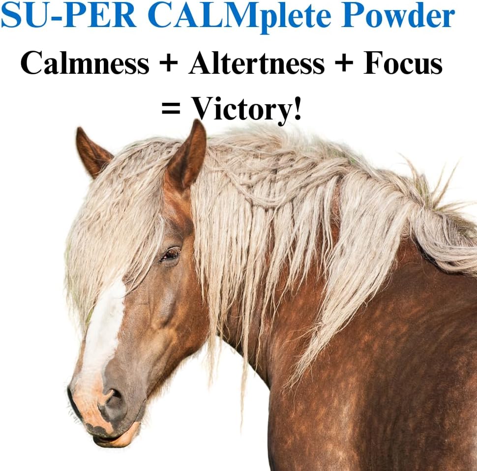 SU-PER CALMplete Calming Horse Supplement - Maintain Calmness & Balanced Behavior - Thiamine, Tryptophan & Magnesium - 4 Pounds