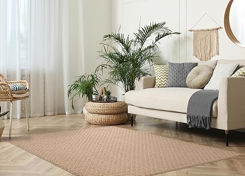 Miniatura 2 de Garland Rug Town Square - Alfombra antideslizante para salas de estar y pasillos, color beige tostado de 9 x 12 pies, elegante y duradera para zonas