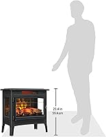 Vista 10 de Duraflame DFI-5010 - Estufa infrarroja en 3D para chimenea eléctrica con control remoto