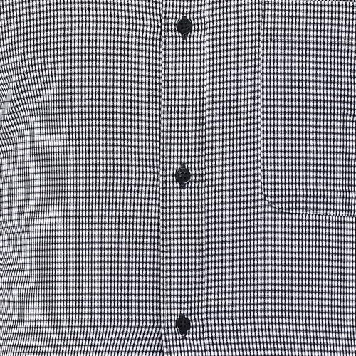 Image of Raymond Men's Slim Fit Formal Shirt | Pure Cotton Structured Weave Semi Cutaway Collar Business Wear Black