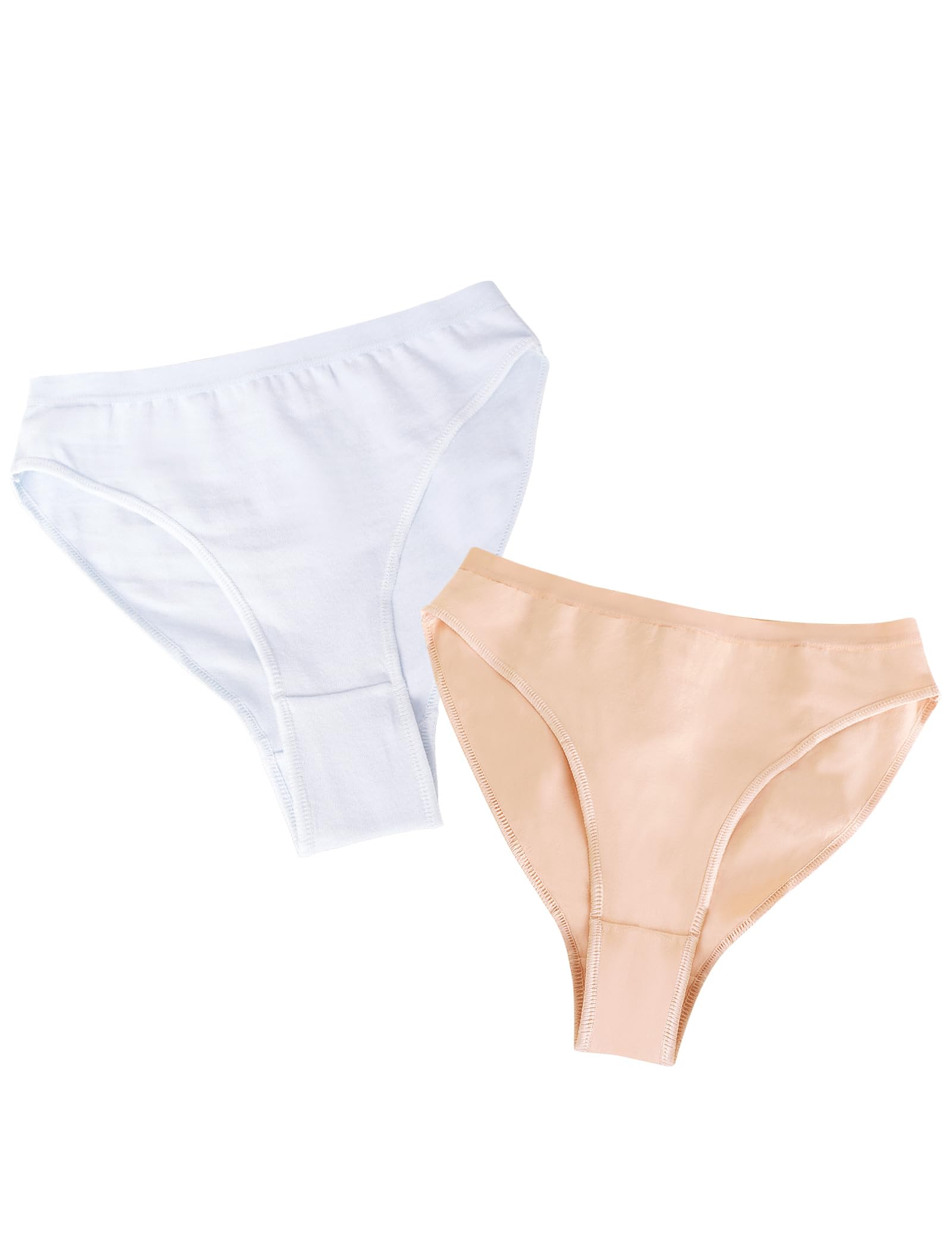 Phoeswan Dance Briefs for Girls and Women, Ballet Briefs Seamless Dance Underwear for Ballet, Gymnastics (Pack of 2)