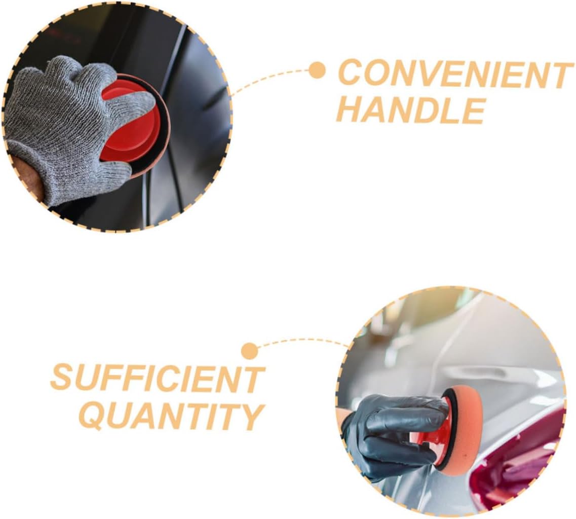 ABOOFAN Waxing Polishing Pad Handle Soft Foam Sponges for Efficient Car Waxing Polishing Washing Durable User Friendly Automotive Tool for Scratch Finish