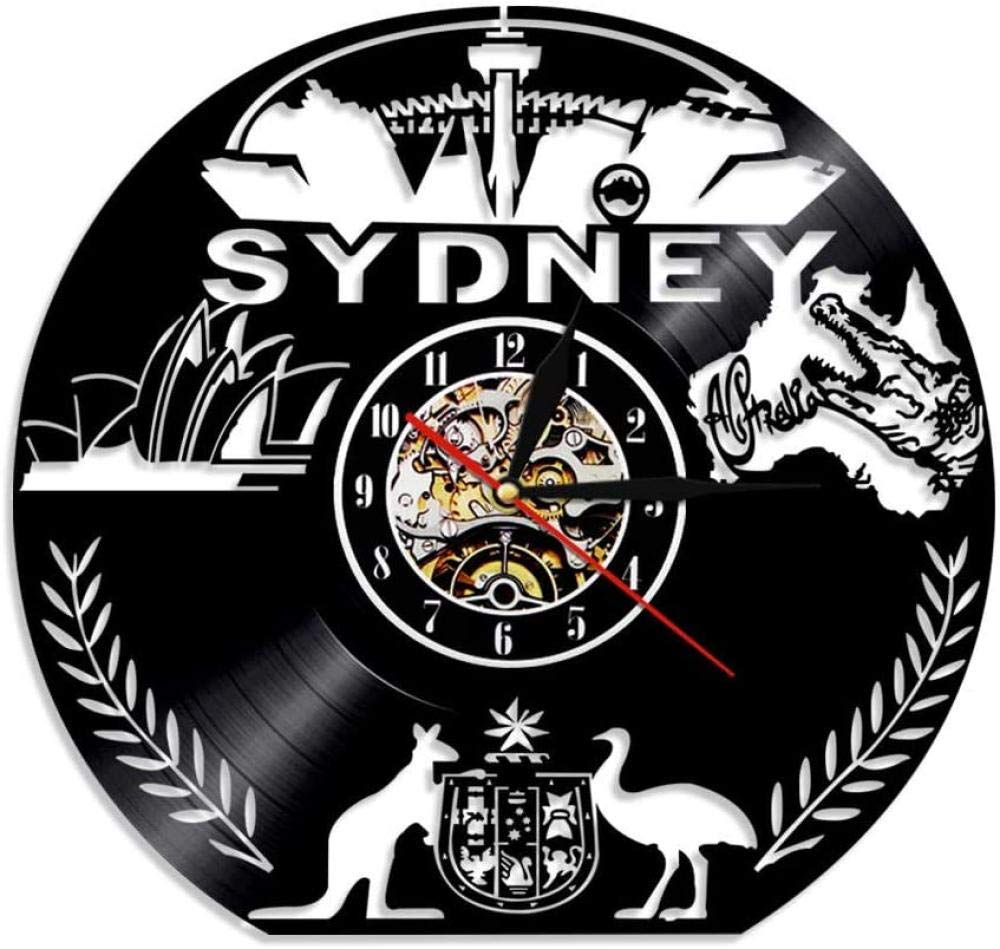 Buy hxjie Australian Wall Clock Australia Cityscape Sydney Skyline Wall