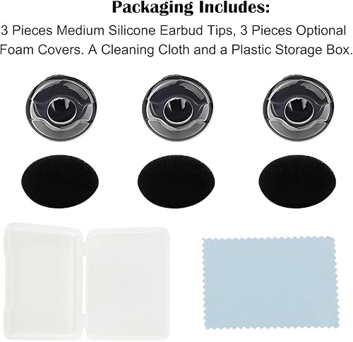 Miniatura 9 de Puntas de auriculares, almohadillas de repuesto para auriculares, kits de almohadillas de espuma para los auriculares Plantronics Voyager 5200 5220