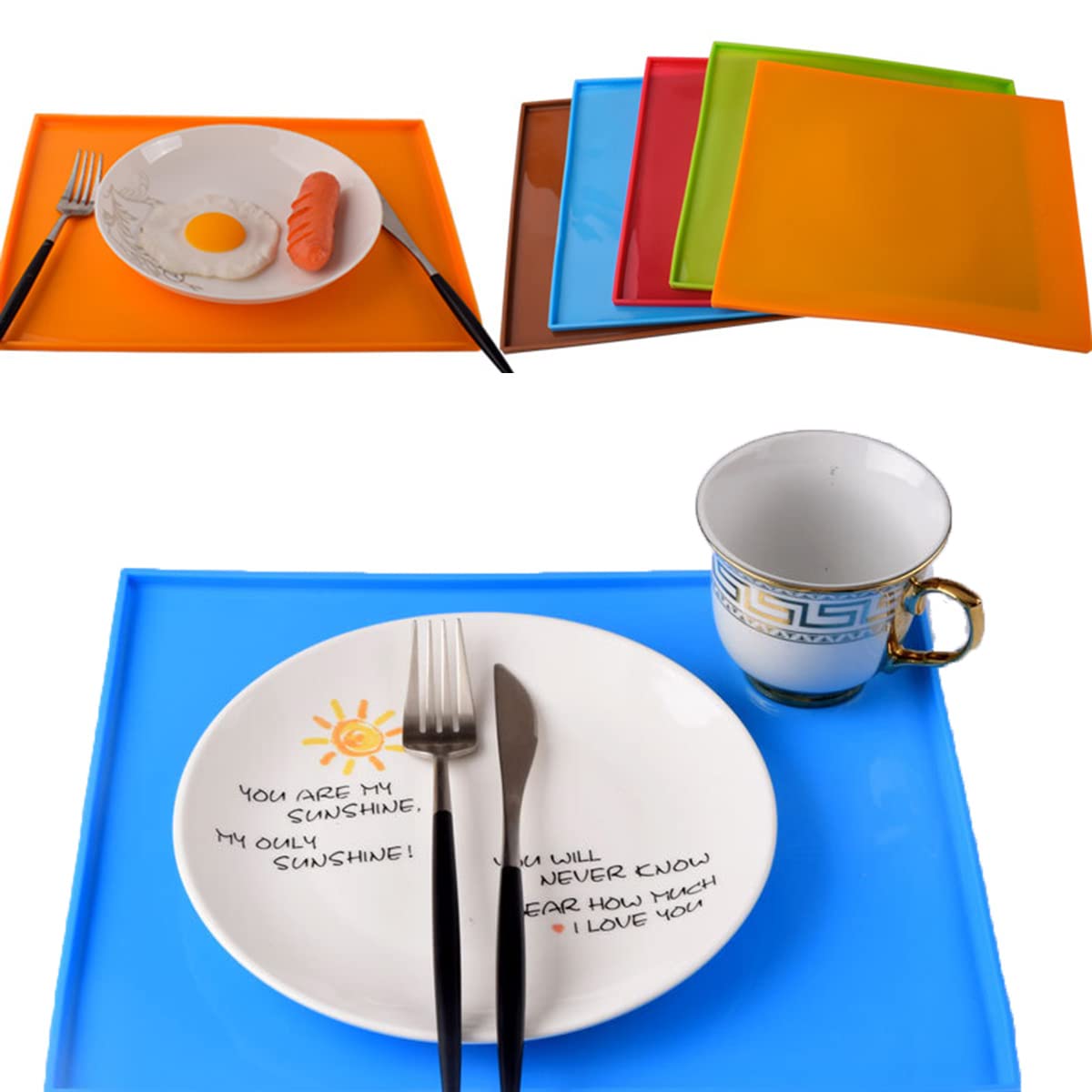 ZSWQ Lot de 2 Tapis De Cuisson Silicone Plaque De Gâteau Roulé Antiadhésif Tapis de Cuisson en Multi-Fonctions Plateau de Cuisson à Biscuits 30 x 25 x 1.5 CM
