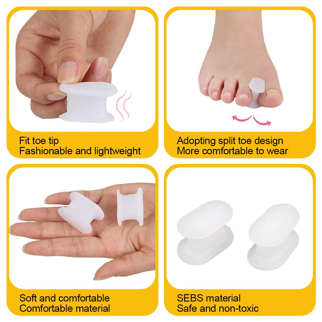 Correttore Per Alluce Valgo In Nylon E Acciaio, Per Barella Morbida Per Da Dei Piedi, Per Da A Martello, Yoga, Metodo Di Pilates, Per Donne E Uomini, Uso Benessere - Foto 9